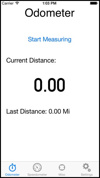 Roo-ometer iphone Odometer Screenshot